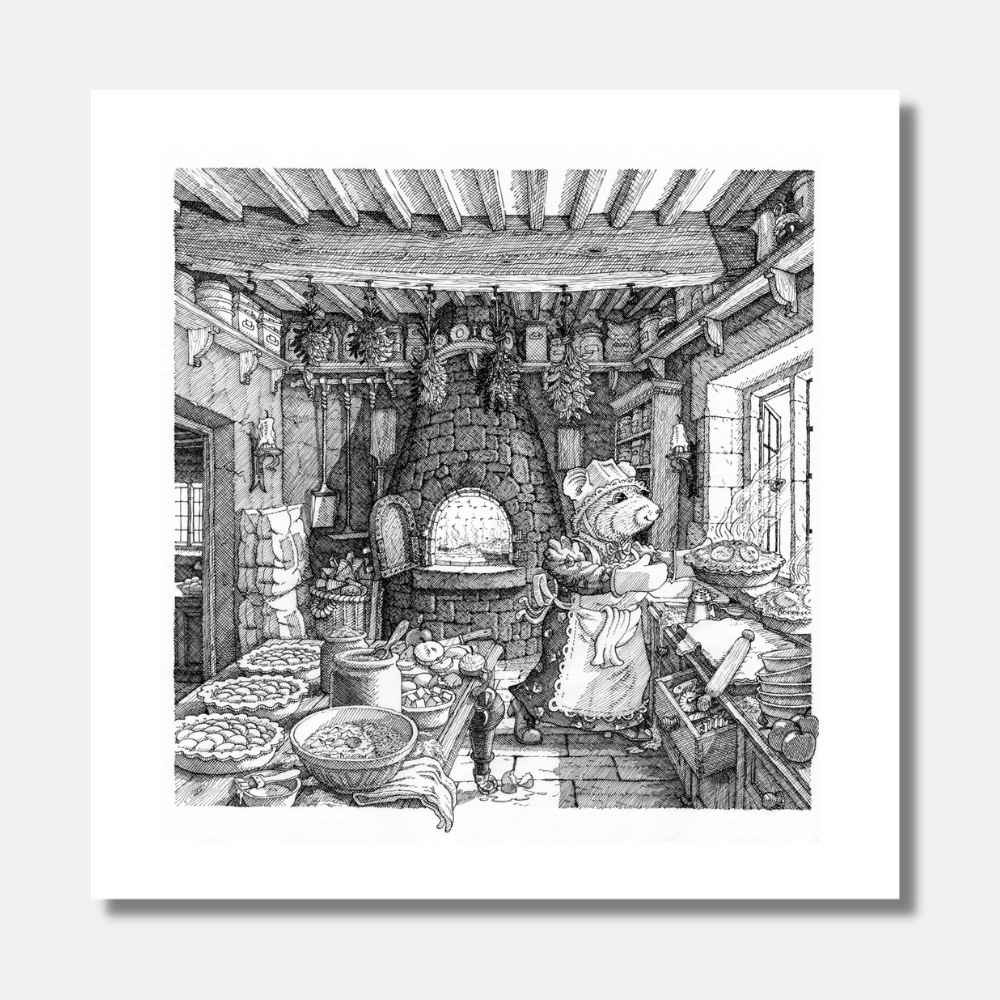 Signed Print 'Baking Day'