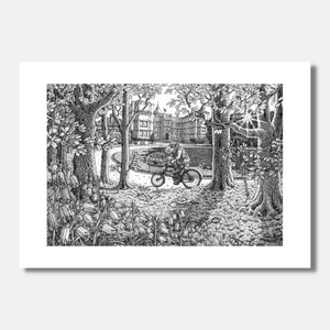 Signed Print 'Bluebells and Bicycle Bells'