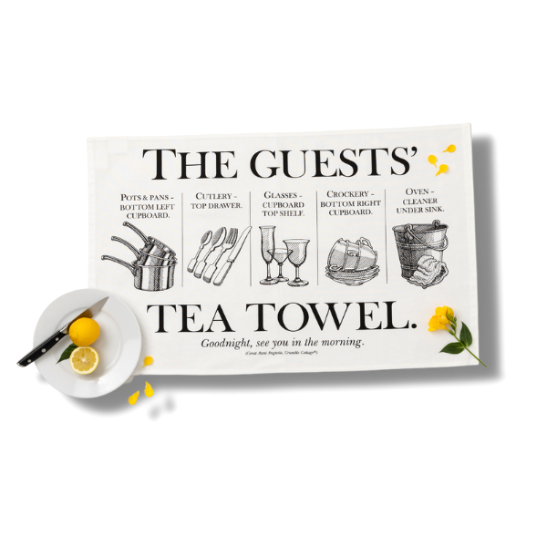 Cotton 'Guest's' Tea Towel