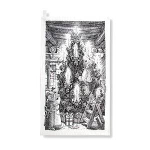 Cotton Christmas Tree Tea Towel